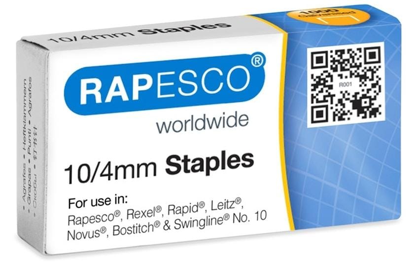 Rapesco Heftklammern Nr. 10, 20x1000 Stk N. 10, 10/4, Schenkellänge 4 mm