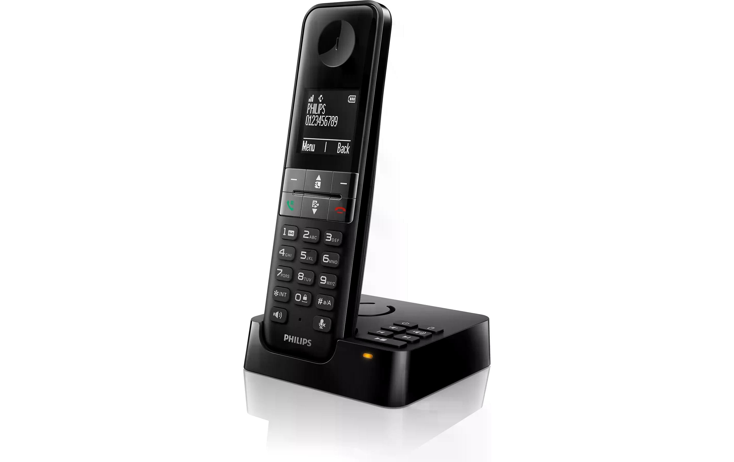 Philips D4751B Schwarz mit Anrufbeantworter 30min