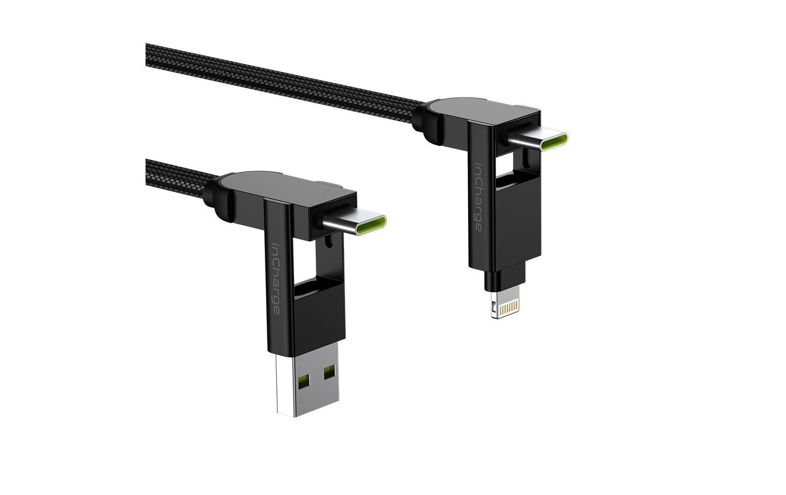 Rolling Square in Charge 6 Max - Schw. 1.5m Ladekabel, 6 in 1 Kabel, 100W, 27g