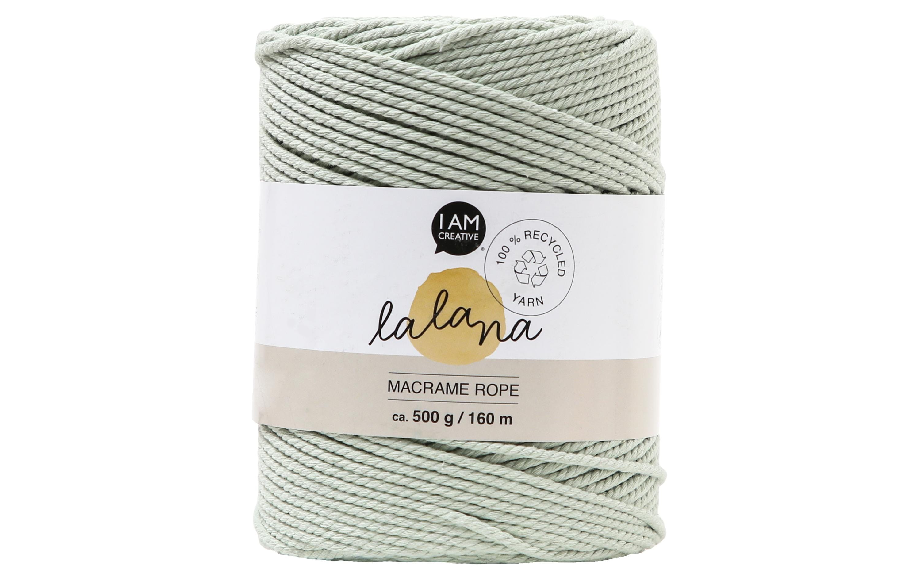 lalana Wolle Macrame rope little green 2mm, 500g, 160m