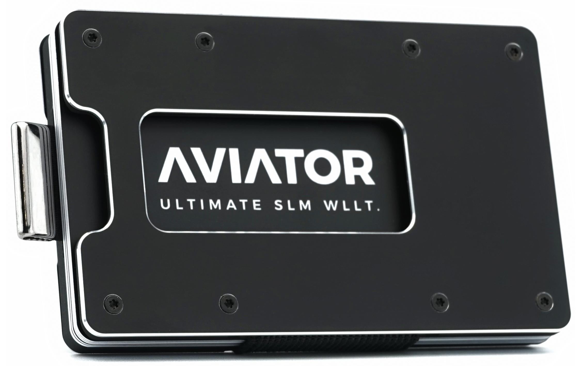 Aviator Wallet SLIDE AirTag obsidian black
