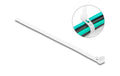 Delock Kabelbinder L:150 x B:7.2mm weiss wiederverwendbar, 100 Stück