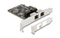 Delock PCI-Express x1 Karte 2xRJ45 Gigabit LAN, RTL8111