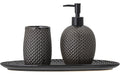 Bloomingville Hrin Seifenspender 3er Set Steingut, Schwarzgrau