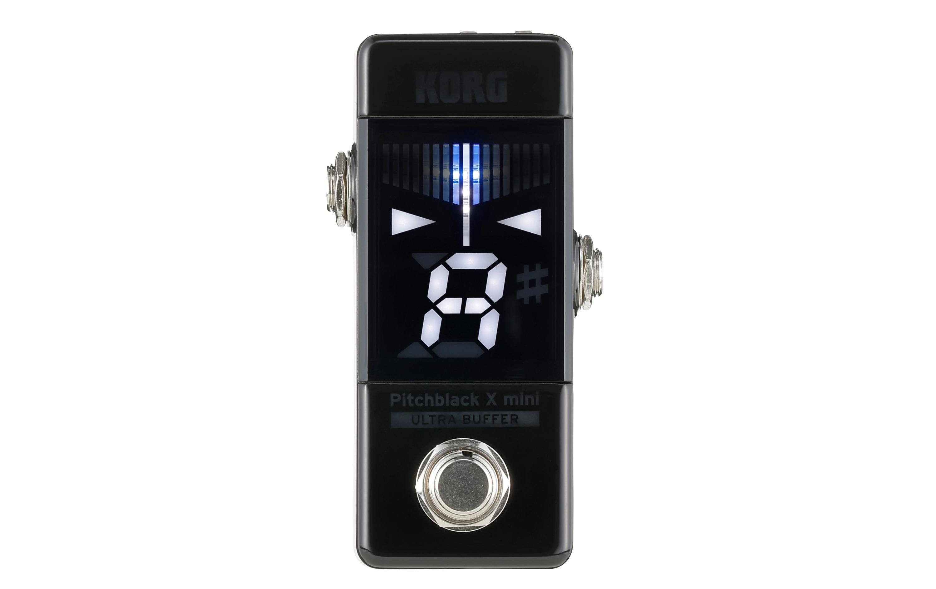Korg Pitchblack X Mini Stimmgerät, Pedal, schwarz