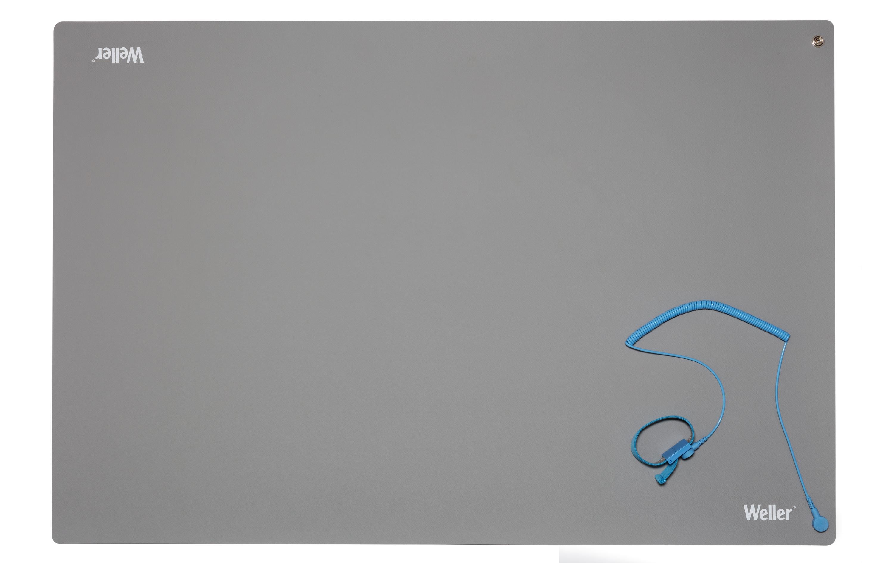 Weller ESD Matte Set Grau 900x600 ESD Premium Tisch-Lötmatte Set