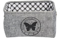 diaqua Aufbewahrungskorb Butterfly, Grau 28x19x16 cm
