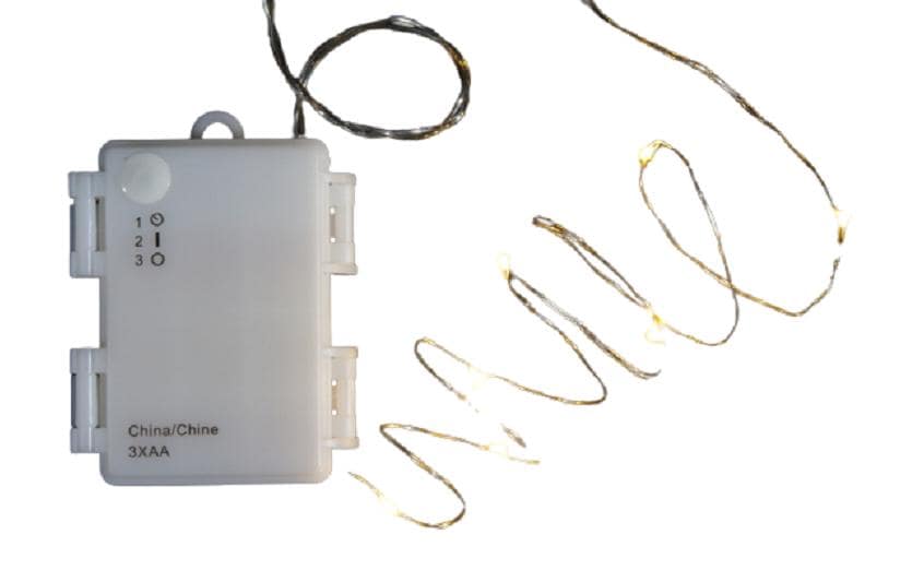 Dameco LED Lichterkette Angel Hair 8m Outdoor, Batt: m Timer 6/18h,