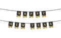 Partydeco Girlande Happy New Year Fahnen schwarz, 135 x 16.5 cm, 1 Stück
