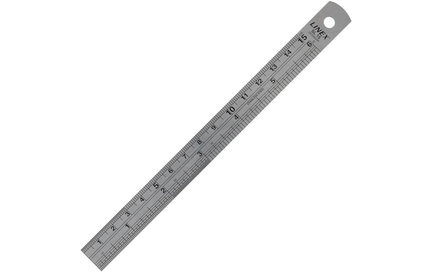Linex Stahllineal 15cm grau