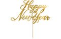 Partydeco Kuchen-Topper Happy New Year gold, 24 cm, 1 Stück