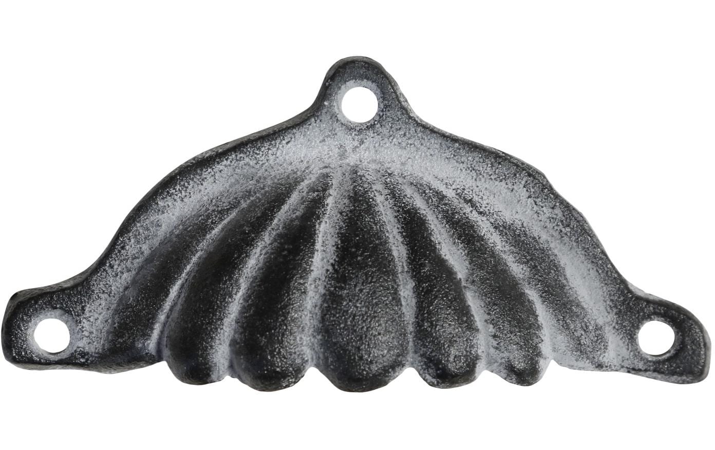 Chic Antique Möbelgriff mit Rillen, Grau Eisen, 5x10x2 cm (HxLxB)
