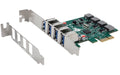 EXSYS EX-11044, USB3.2gen1 Karte, 4 Ports inkl. Low Profile Bügel
