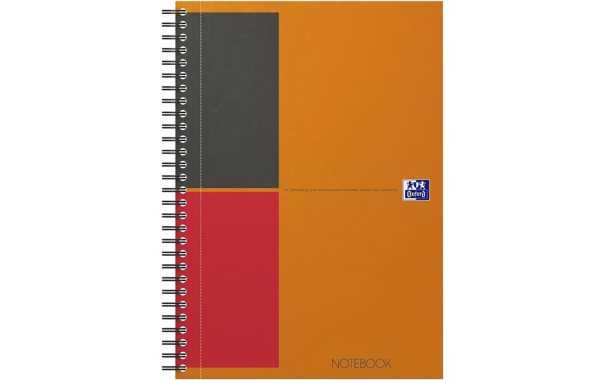 Oxford International Notebook orange 80g/qm, B5, 80 Seiten, liniert 6mm