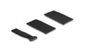 Delock Klettpad selbstklebend 10 Stück mit Klett-Kabelbinder Set, schwarz