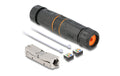 Delock Kabelverbinder LSA zu LSA Cat.6A IP68, wasserfest, schwarz