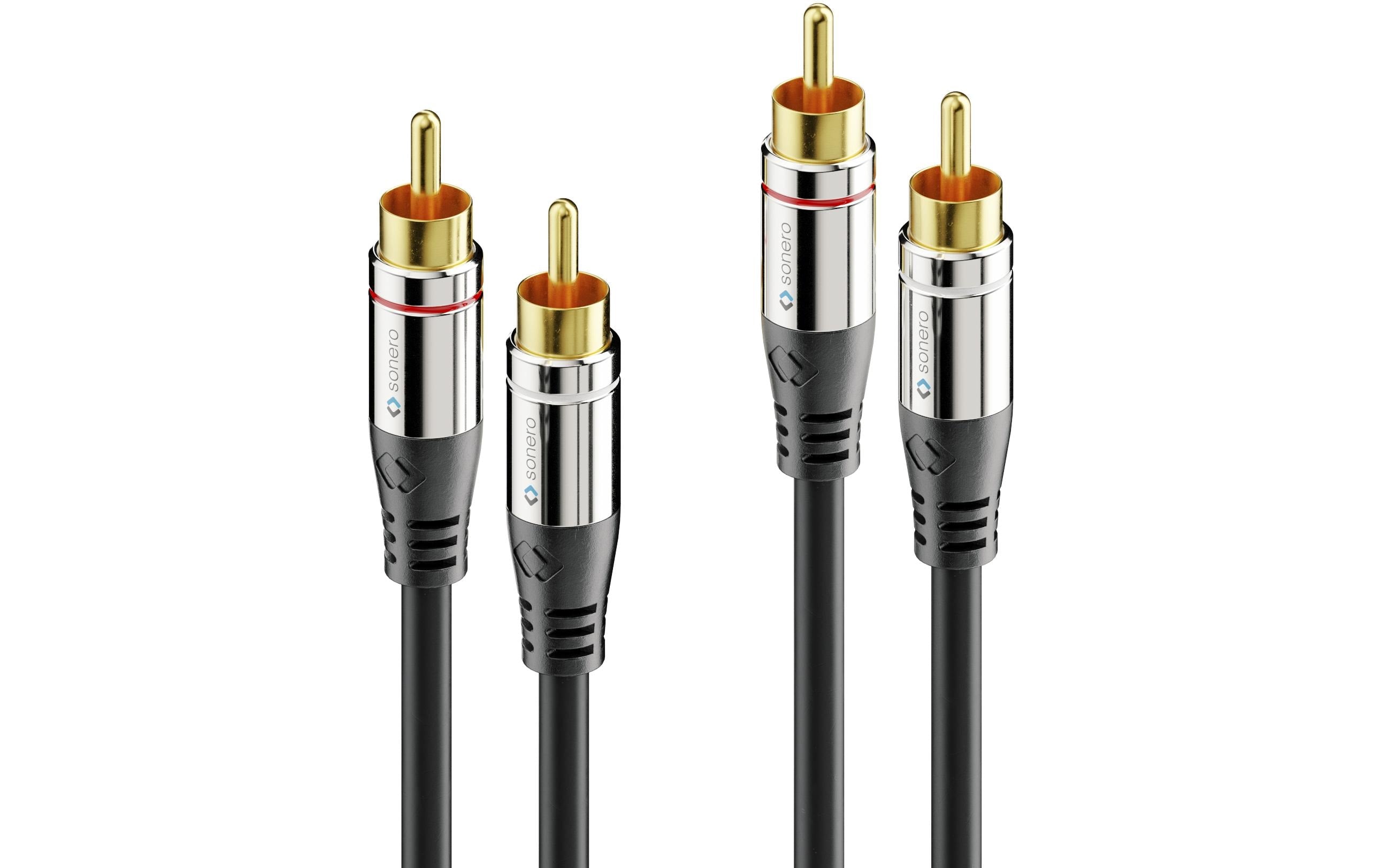 Sonero 2x Cinch Stereo Audio Kabel 0.50m, Stecker <-> Stecker