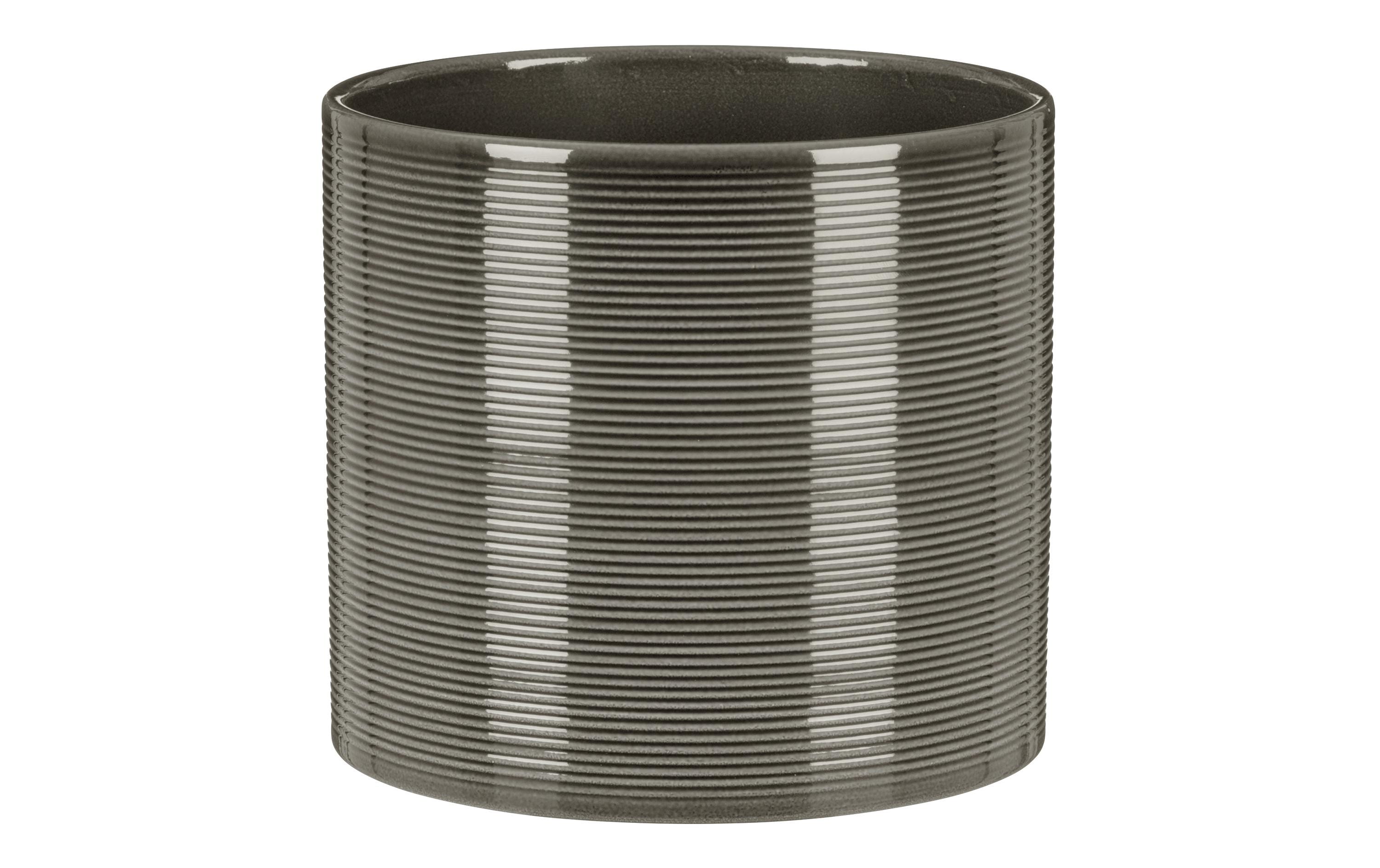 Scheurich Blumentopf Glass, Grau Keramik, 12x11 cm (DxH), 1L