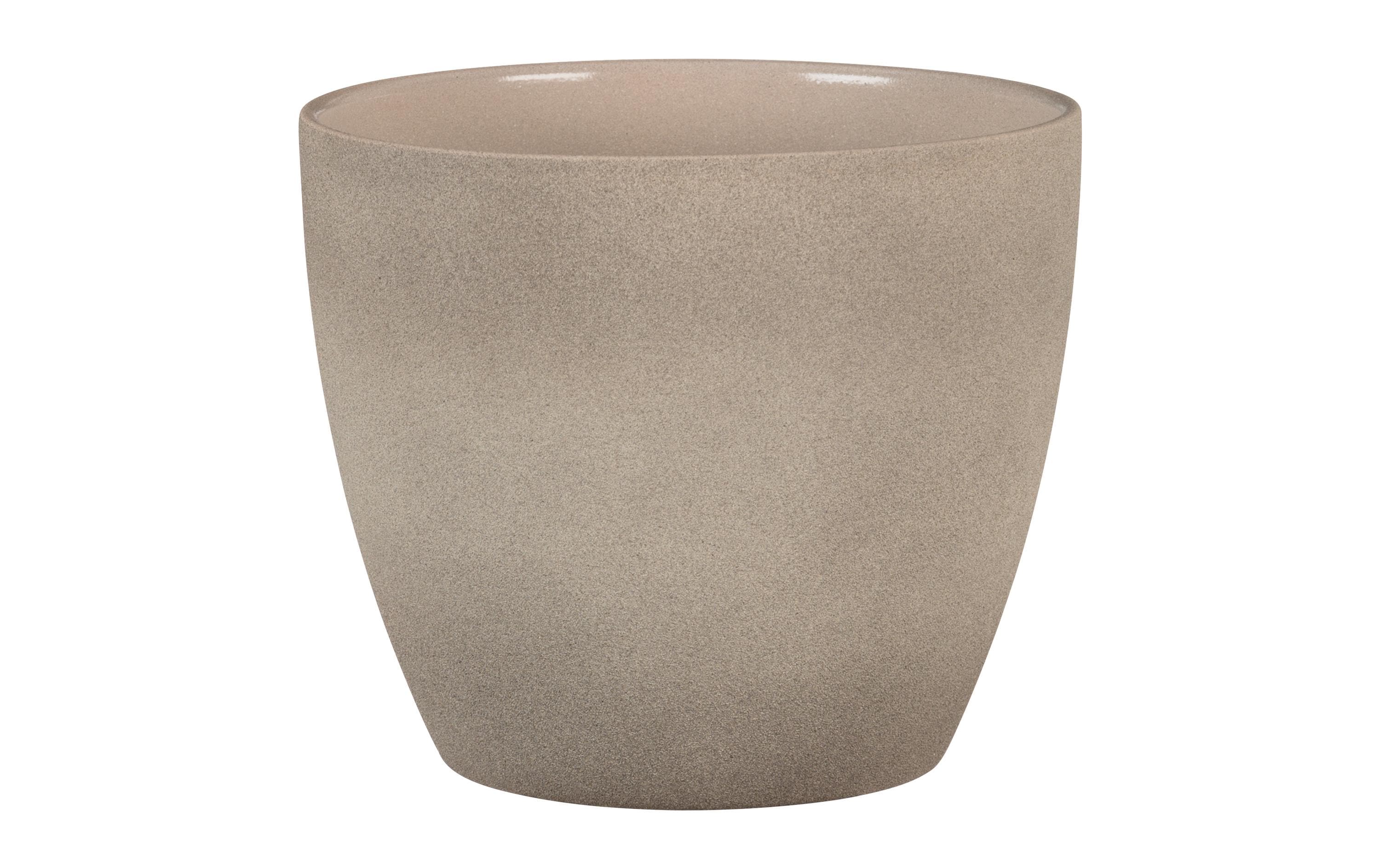 Scheurich Blumentopf Stone, Taupe Keramik,25x22.5 cm (DxH), 8L