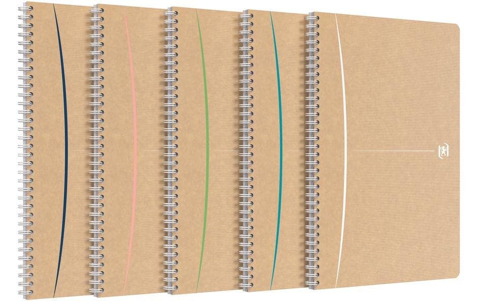 Oxford Spiralheft Touareg assortiert 90g/qm, A4, 90 Seiten, kariert 5mm