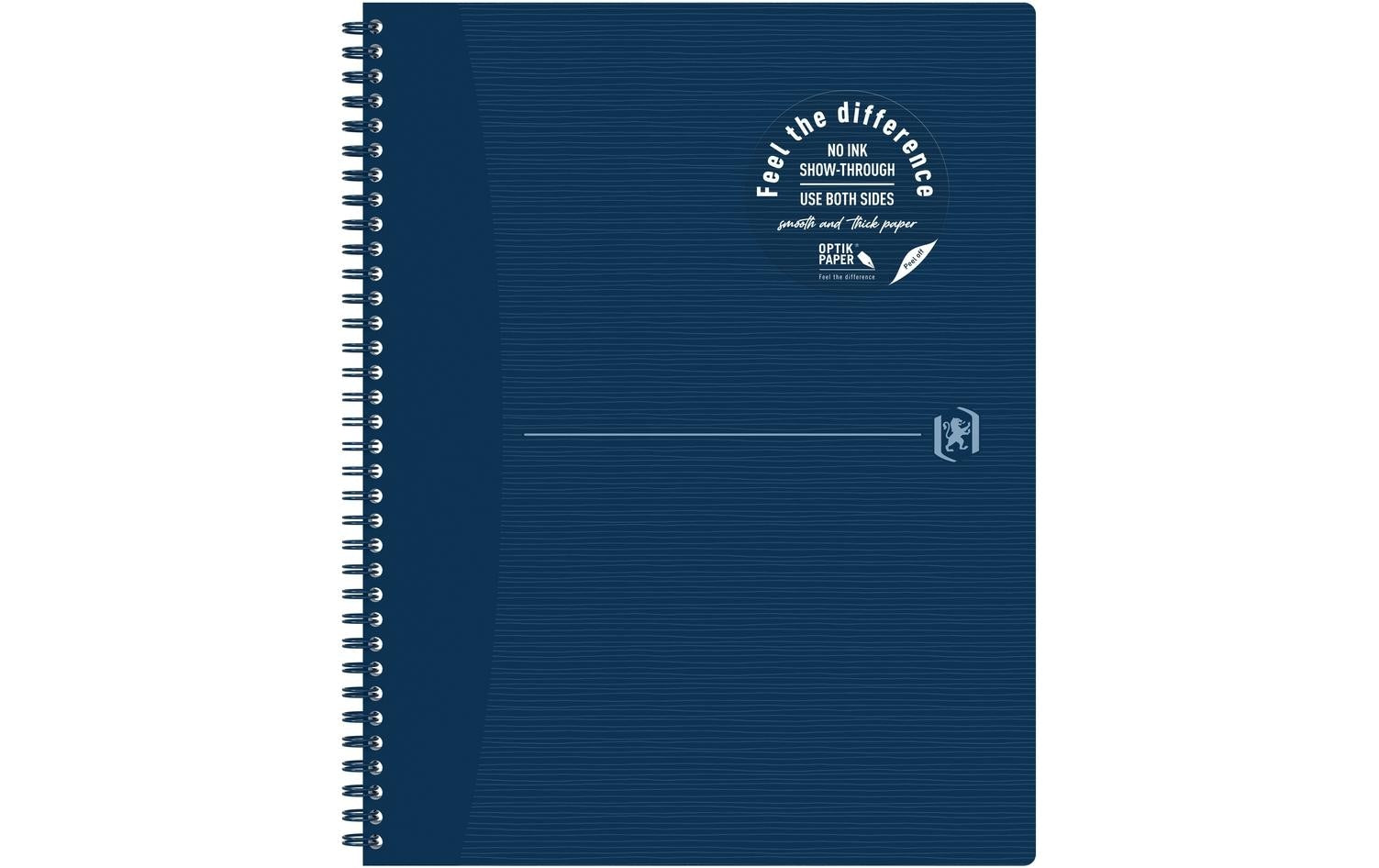 Oxford Spiralheft Origins blau A4+, 70 Seiten, liniert Rand links