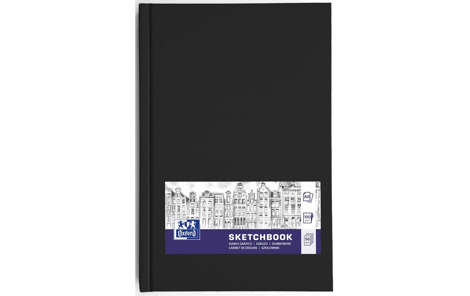 Oxford Skizzenbuch schwarz 100g/qm, A6, 96 Seiten