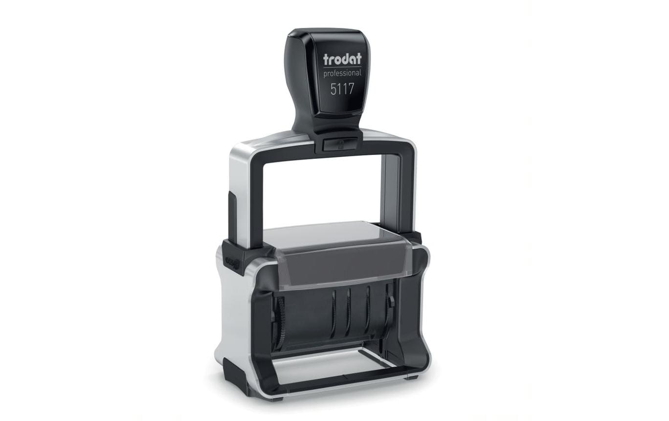 Trodat Stempel Professional 5117 Deutsch mit schwarzem Abdruck