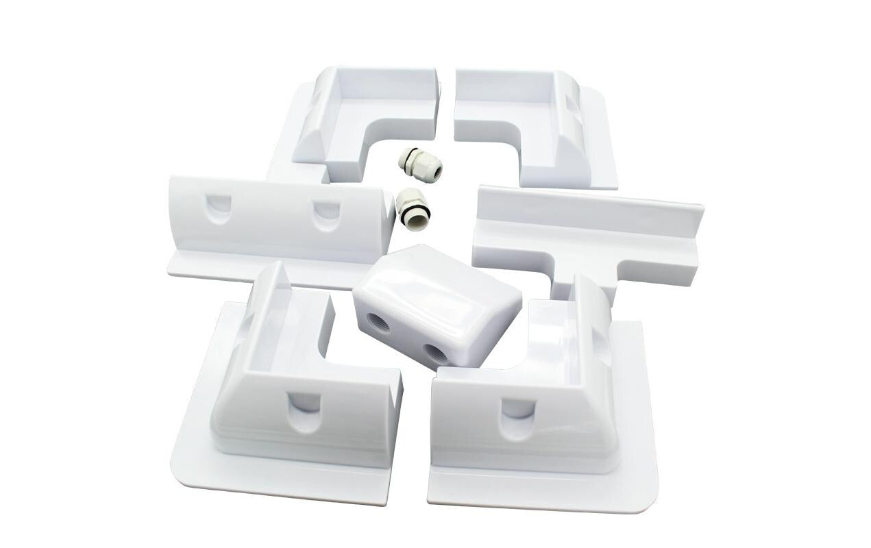 Swaytronic ABS Solar-Montage-System 7 Weiss, 4xEckwinkel, 2xLängswinkel, 1xBox