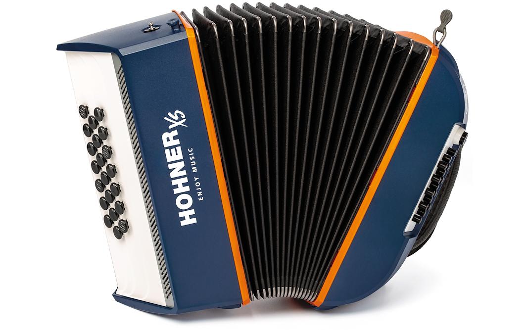 Hohner XS Akkordeon Button BO Knopfakkordeon, Blau/Orange