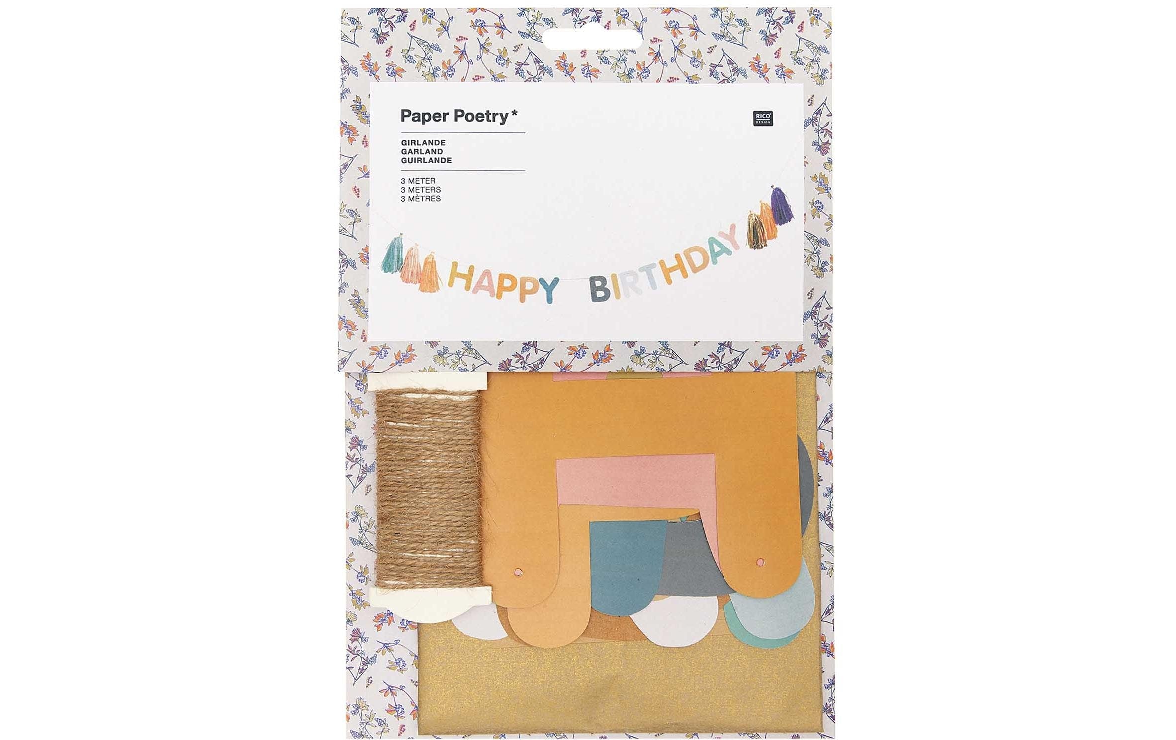Rico Design Girlande Happy Birthday 3m