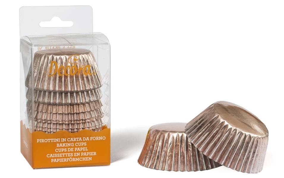 Decora Backförmchen Rosegold 60 Stk