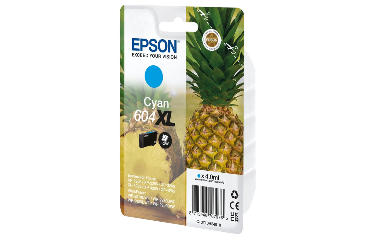 Epson Tinte Nr. 604XL, C13T10H24010, Cyan 4 ml, für XP220x/320x/420x/WF29x0