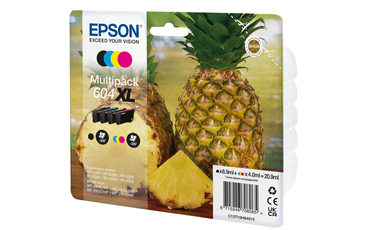 Epson Tinte  Multipack 4-colours 604XL Ink 1x8.9/3x4ml, für XP220x/320x/420x/WF29x0