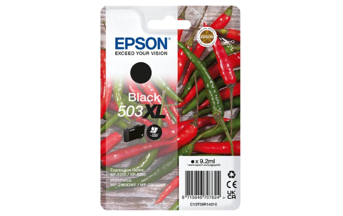 Epson Tinte Nr. 503XL, C13T09R14010, Black 9.2 ml, für XP520x/WF296x