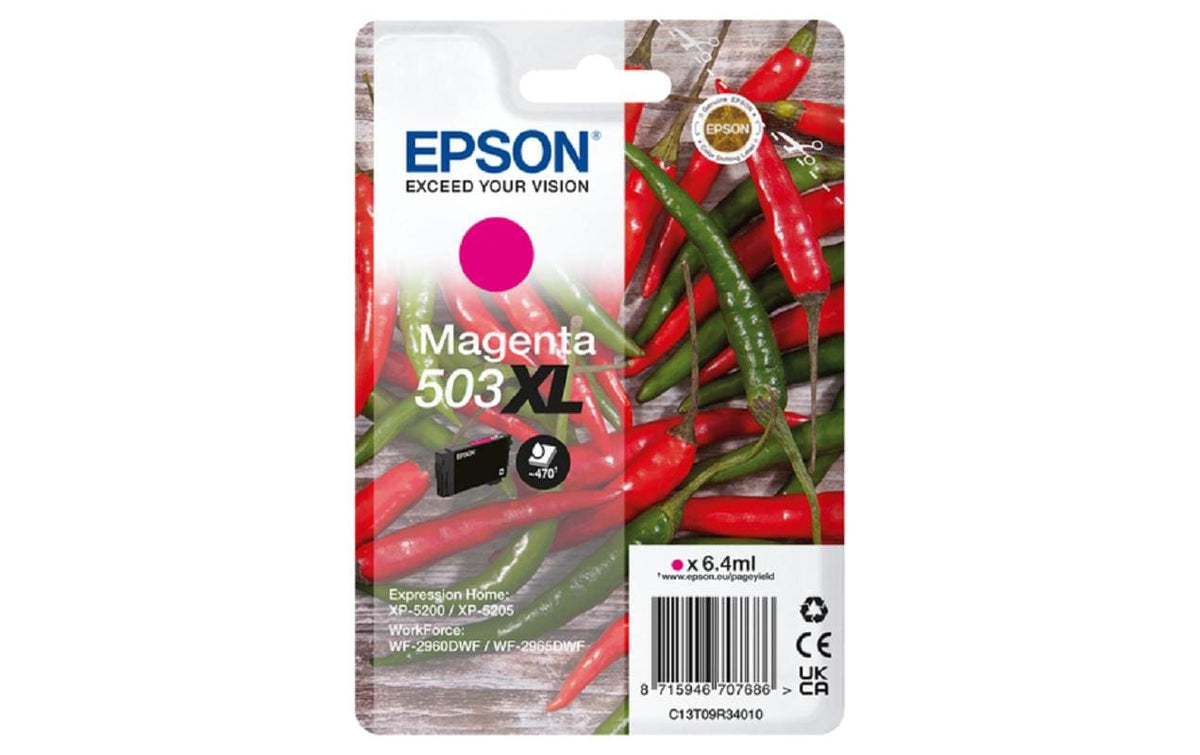 Epson Tinte Nr. 503XL,C13T09R34010, Magenta 6.4 ml, für XP520x/WF296x