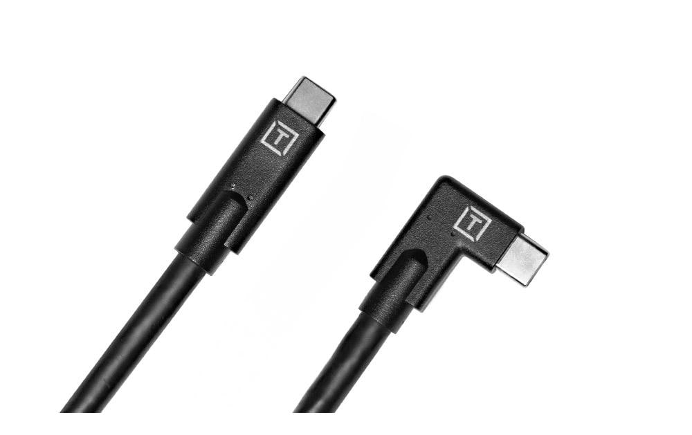 USB-C to USB-C Right Angle - Black Wireless Tethering System