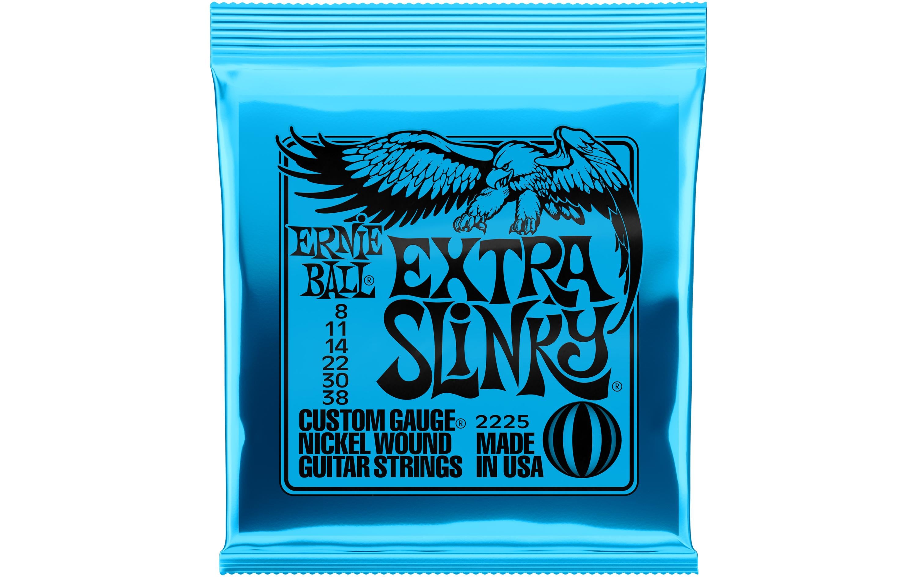 Ernie Ball 2225 Slinky Nickel E-Gitarren Saitensatz, Extra 08-38