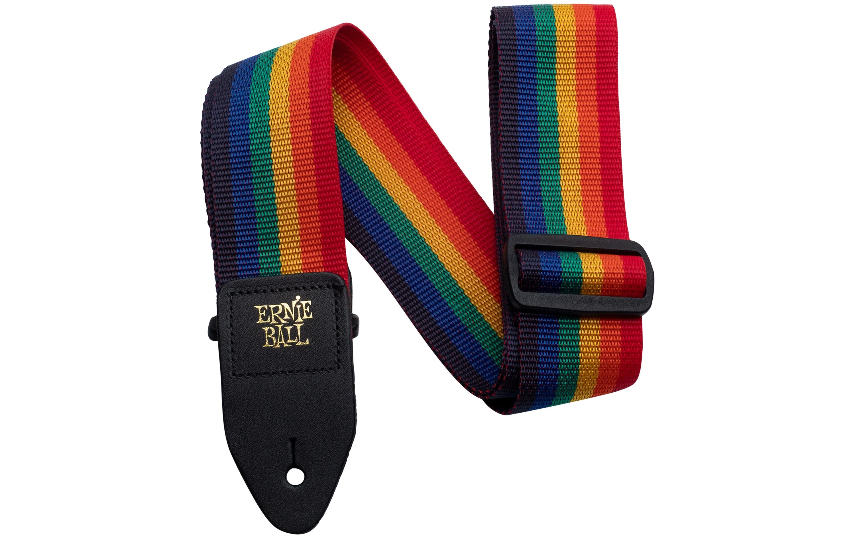 Ernie Ball 4044 Polypro Gitarrengurt, Regenbogenfarben