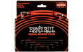Ernie Ball 6404 Patchkabel Multipack flach, gew./gew., rot, Multi-Pack