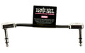 Ernie Ball 6407 Patchkabel Stereo Stereo, flach, gew./gew., schwarz, 7.5 cm