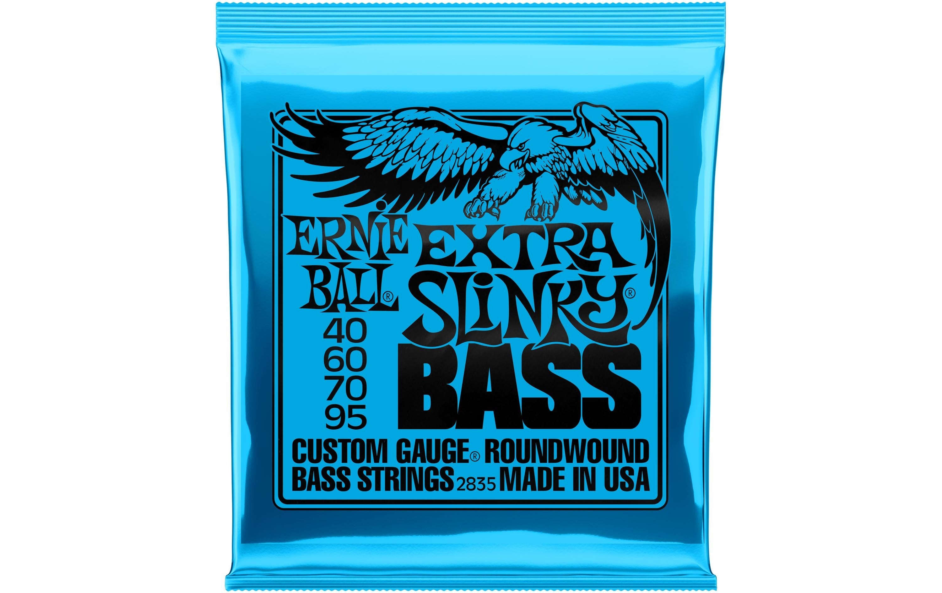 Ernie Ball 2835 Slinky E-Bass Saitensatz, Extra 40-95