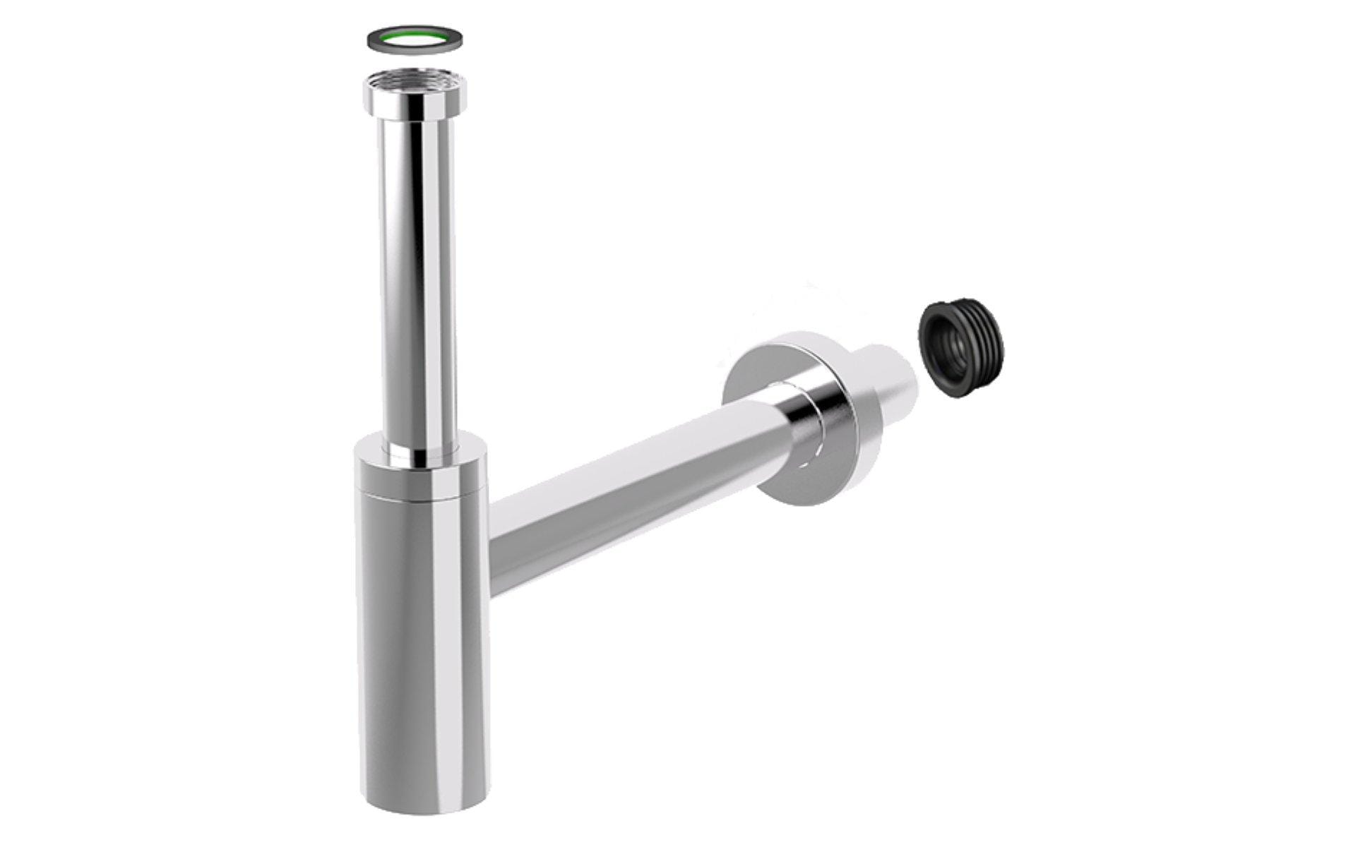 Diaqua Profi-Line Waschtisch-Siphon Edelstahl verchromt, 1 1/4" X Ø 40 MM