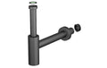 Diaqua Profi-Line Waschtisch-Siphon Edelstahl schwarz matt, 1 1/4" X Ø 40 MM