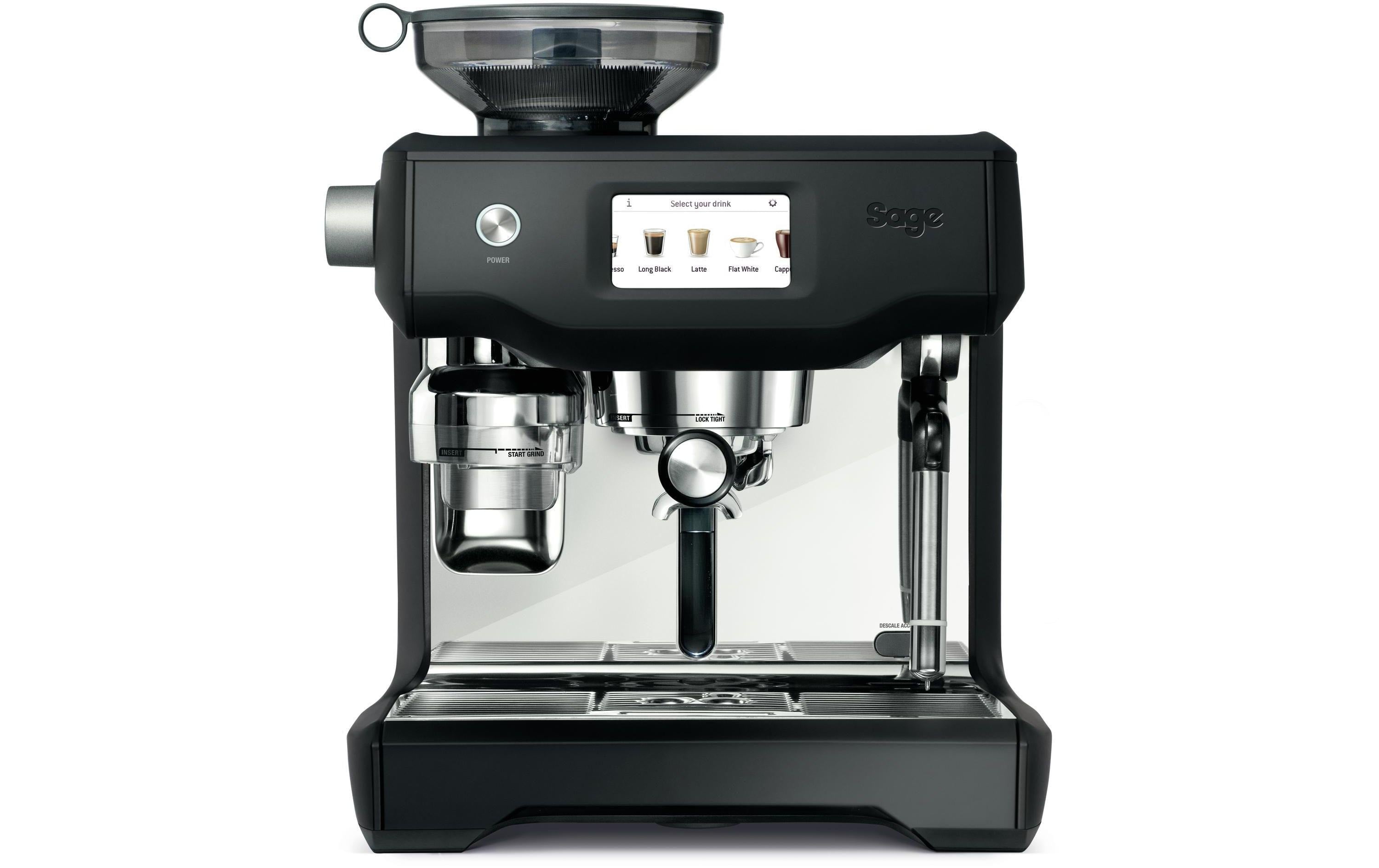 Sage Espressomaschine Oracle Touch schwarz Bohnenbehälter 280 g, Wassertank 2.5 L