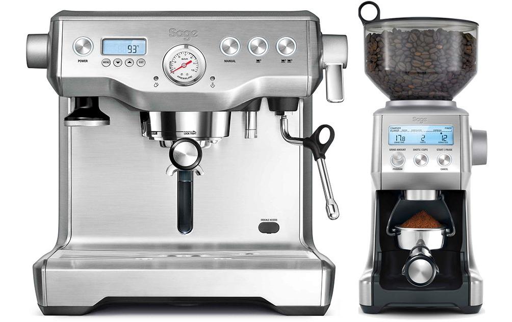Sage Espressomaschine the Dynamic Duo Stainless Steel, Bohnenbehälter 250 g