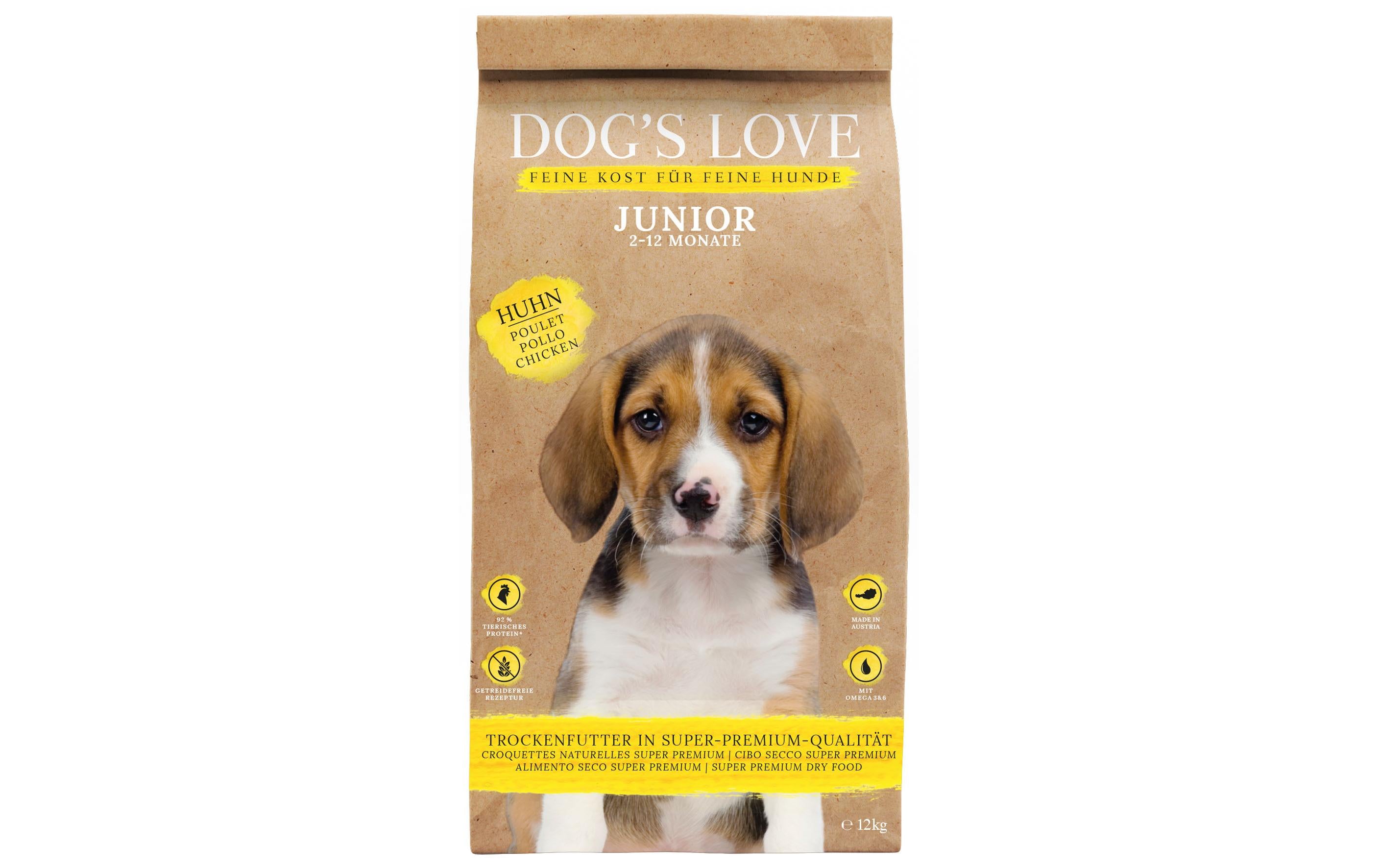 Dogs Love Trockenfutter Junior Huhn, 12kg