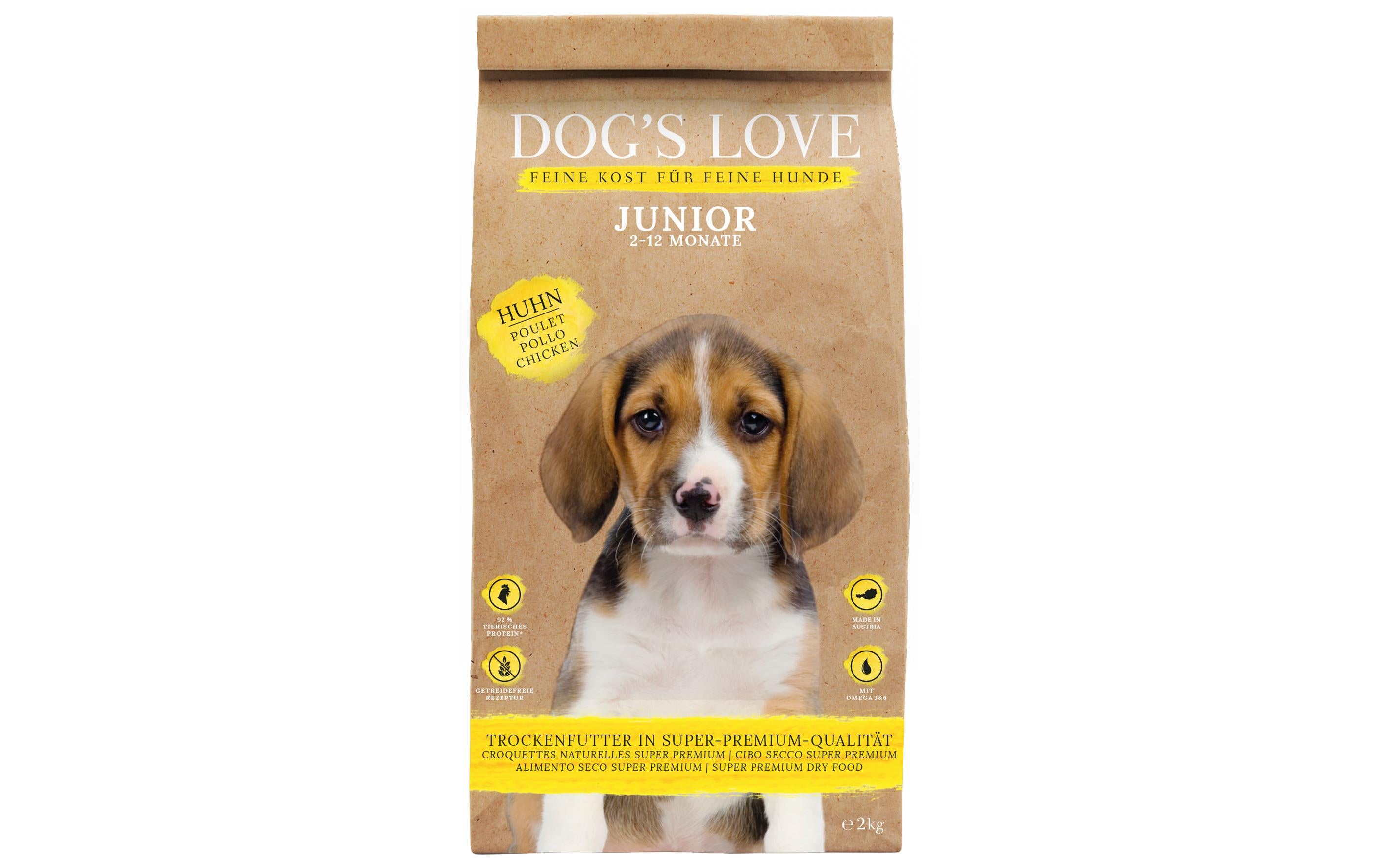 Dogs Love Trockenfutter Junior Huhn, 2kg
