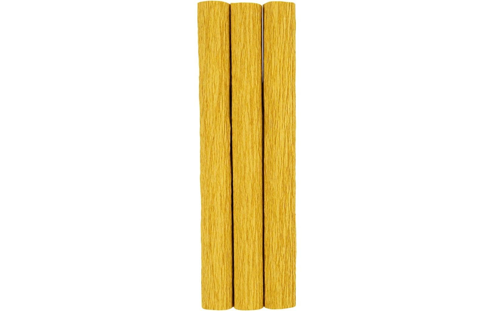 Creativ Company Krepppapier Curry 3 Rollen à 25 x 60 cm