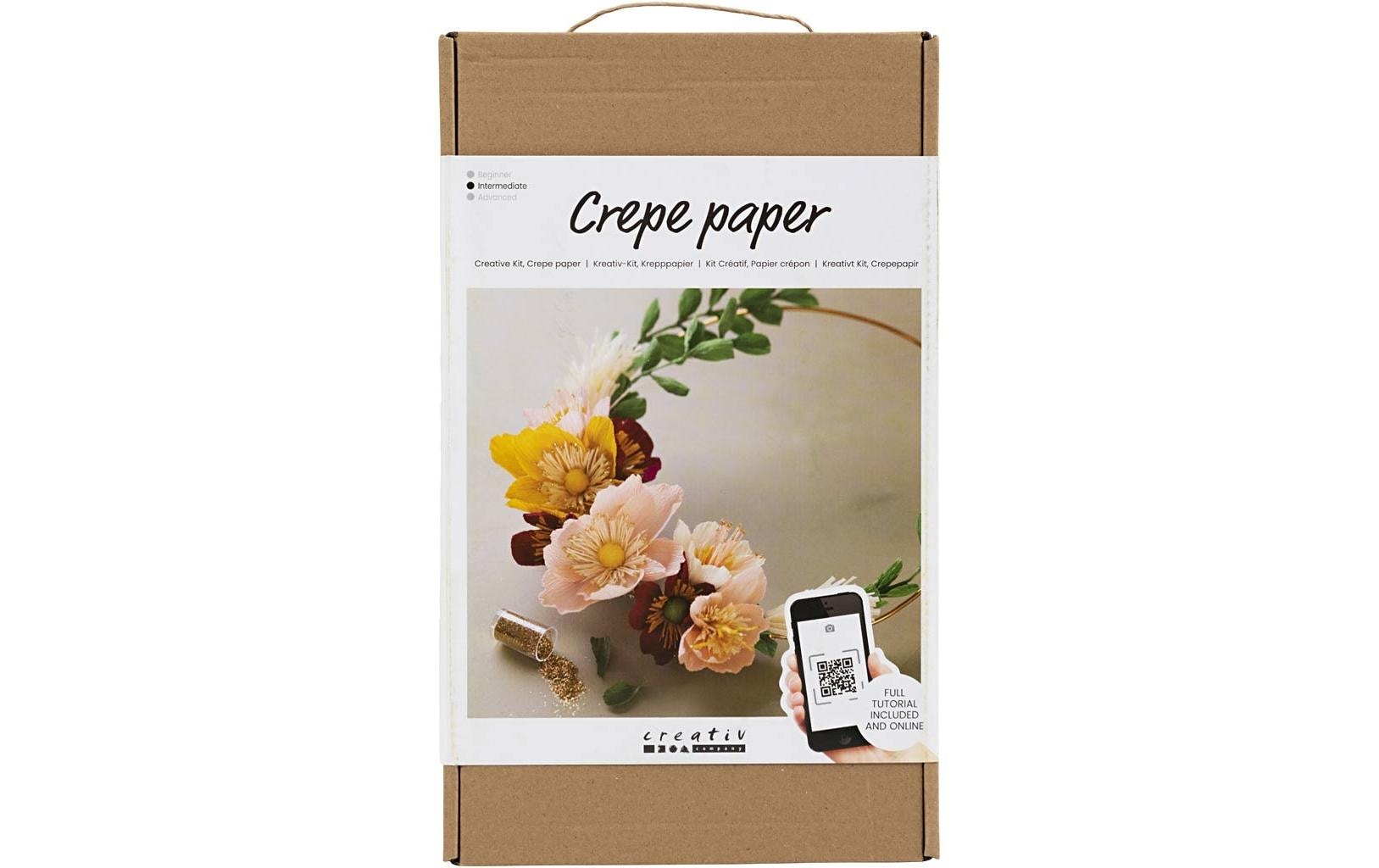 Creativ Company Krepppapier-Set Bastelset Strohkranz, inkl. Anleitung