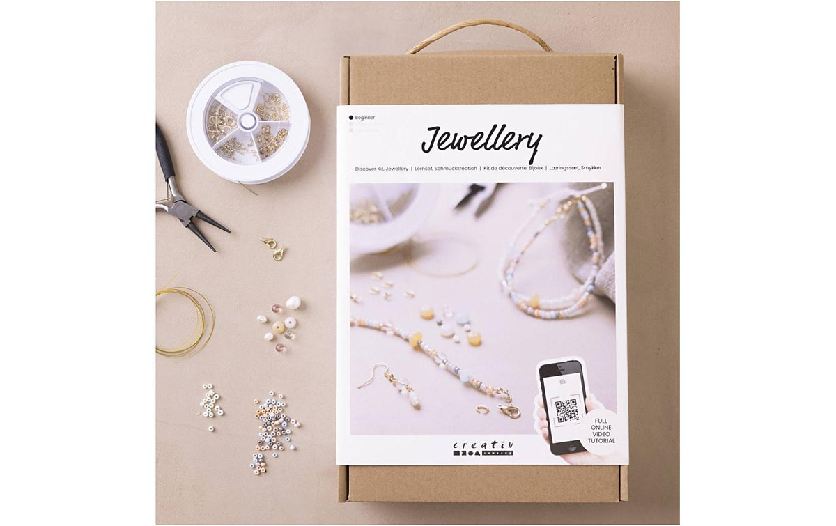 Creativ Company Starter Bastelset Schmuck Klassische Perlen, inkl. Anleitung